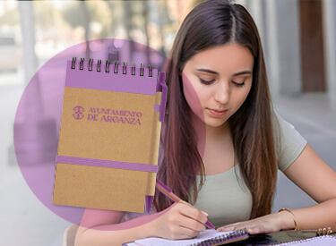 libreta morada personalizada